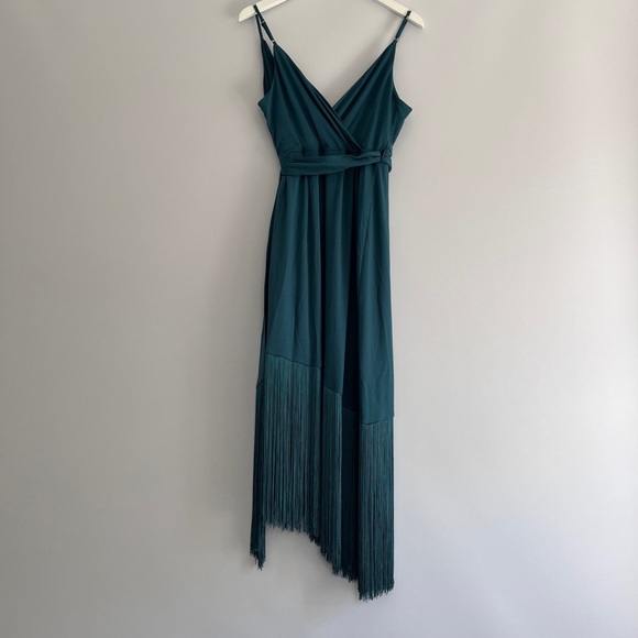 NWT Anthropologie Hutch Fringed-Hem True Wrap Dress size XS - Picture 7 of 11